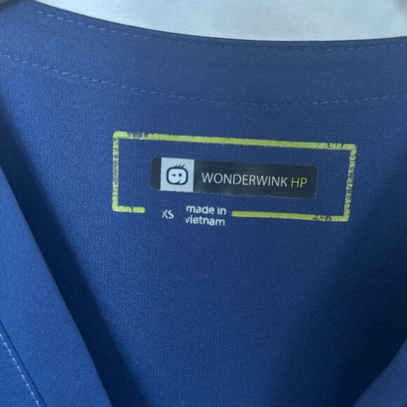 Navy Blue Scrub Top WonderWink Size Xsmall - Picture 3 of 5